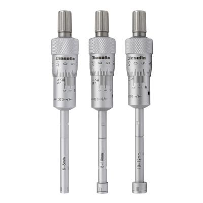 Indvendig 3-punkt mikrometre i sæt 6-12 mm inkl. forlænger og kontrolringe